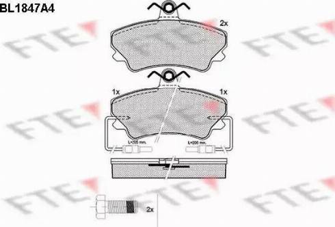 FTE BL1847A4 - Гальмівні колодки, дискові гальма autozip.com.ua