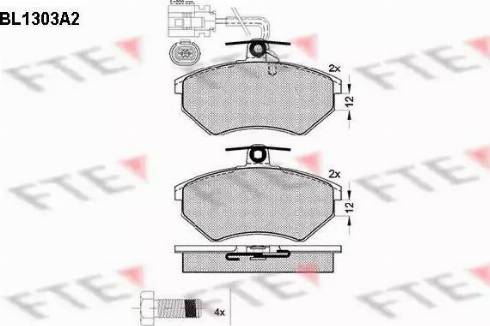 FTE BL1303A2 - Гальмівні колодки, дискові гальма autozip.com.ua