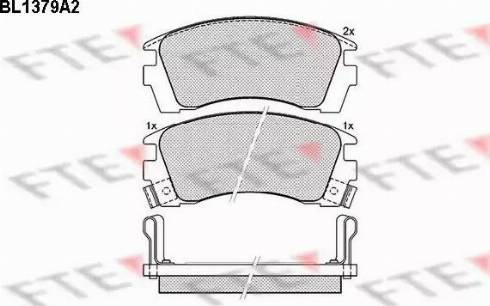 FTE BL1379A2 - Гальмівні колодки, дискові гальма autozip.com.ua