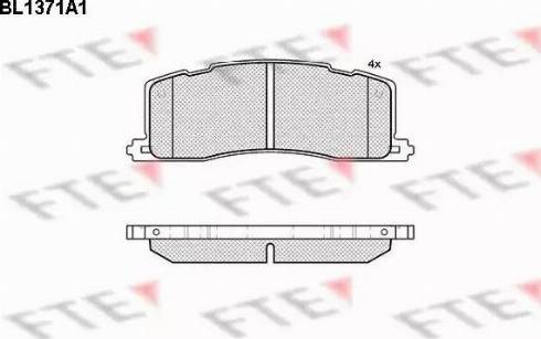 FTE BL1371A1 - Гальмівні колодки, дискові гальма autozip.com.ua