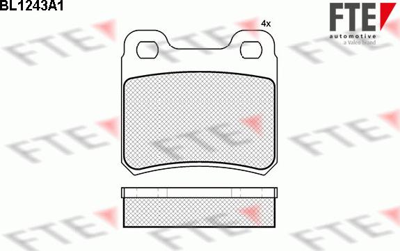 FTE BL1243A1 - Гальмівні колодки, дискові гальма autozip.com.ua