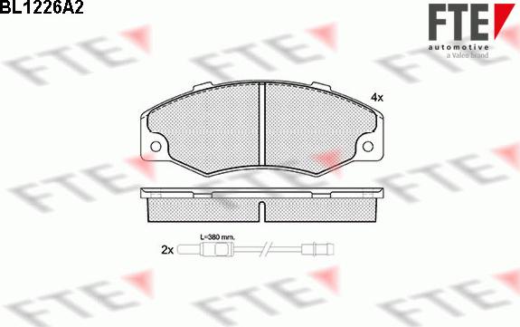 FTE BL1226A2 - Гальмівні колодки, дискові гальма autozip.com.ua