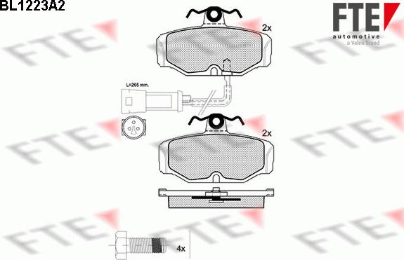 FTE BL1223A2 - Гальмівні колодки, дискові гальма autozip.com.ua