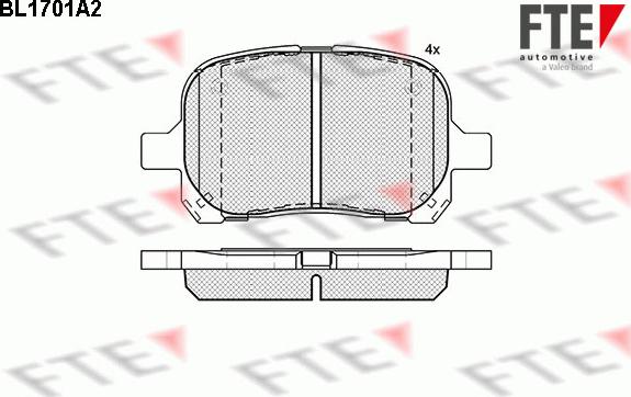 FTE BL1701A2 - Гальмівні колодки, дискові гальма autozip.com.ua