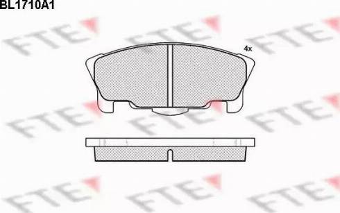 FTE BL1710A1 - Гальмівні колодки, дискові гальма autozip.com.ua
