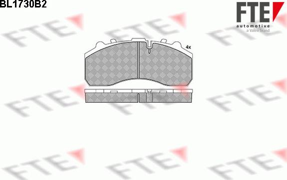 FTE BL1730B2 - Гальмівні колодки, дискові гальма autozip.com.ua