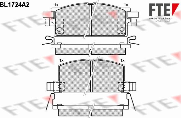 FTE BL1724A2 - Гальмівні колодки, дискові гальма autozip.com.ua