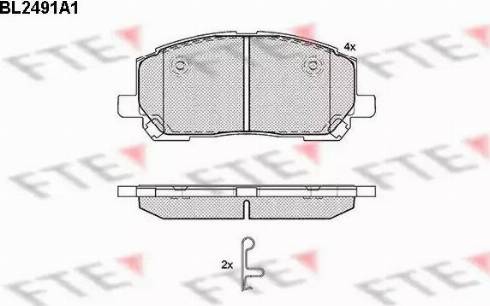 FTE BL2491A1 - Гальмівні колодки, дискові гальма autozip.com.ua