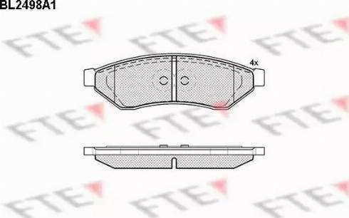 FTE BL2498A1 - Гальмівні колодки, дискові гальма autozip.com.ua