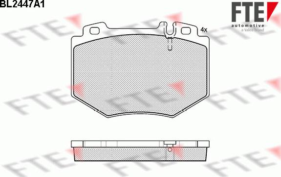 FTE BL2447A1 - Гальмівні колодки, дискові гальма autozip.com.ua