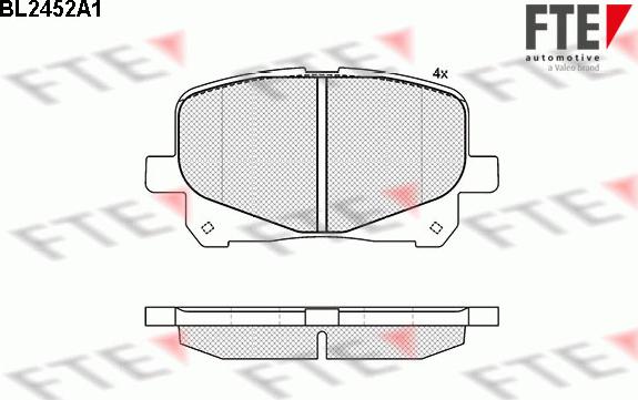 FTE BL2452A1 - Гальмівні колодки, дискові гальма autozip.com.ua