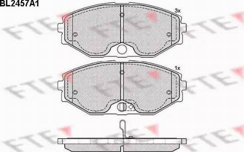 FTE BL2457A1 - Гальмівні колодки, дискові гальма autozip.com.ua