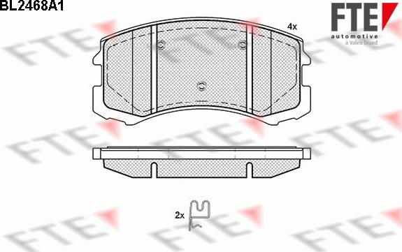 FTE BL2468A1 - Гальмівні колодки, дискові гальма autozip.com.ua