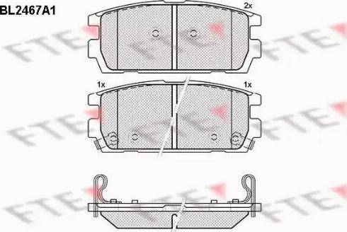 FTE BL2467A1 - Гальмівні колодки, дискові гальма autozip.com.ua