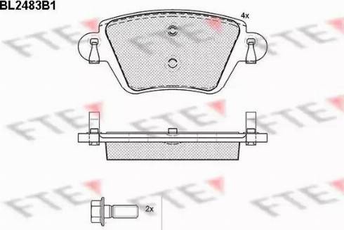 FTE BL2483B1 - Гальмівні колодки, дискові гальма autozip.com.ua