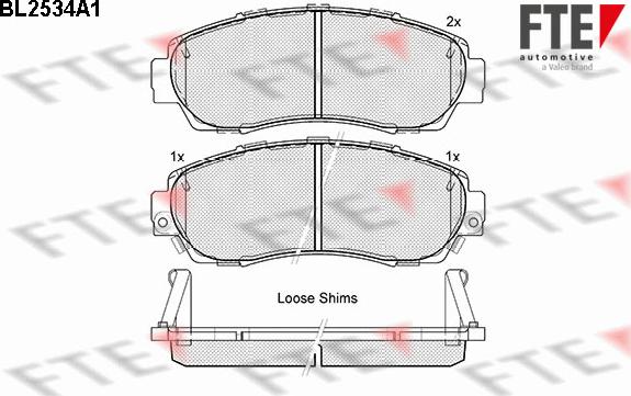 FTE BL2534A1 - Гальмівні колодки, дискові гальма autozip.com.ua