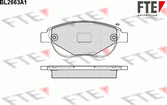 FTE BL2663A1 - Гальмівні колодки, дискові гальма autozip.com.ua