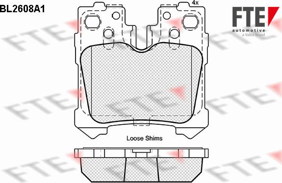 FTE BL2608A1 - Гальмівні колодки, дискові гальма autozip.com.ua