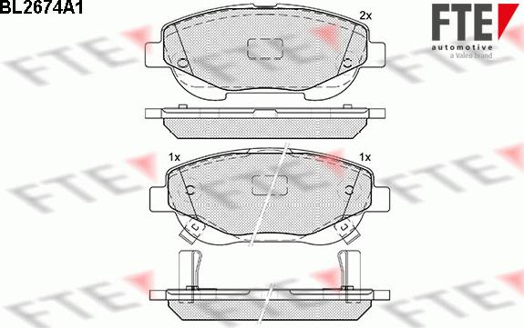 FTE BL2674A1 - Гальмівні колодки, дискові гальма autozip.com.ua