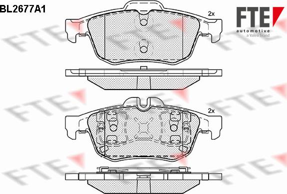 FTE BL2677A1 - Гальмівні колодки, дискові гальма autozip.com.ua