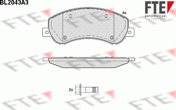 FTE BL2043A3 - Гальмівні колодки, дискові гальма autozip.com.ua