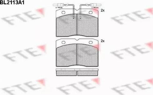 FTE BL2113A1 - Гальмівні колодки, дискові гальма autozip.com.ua