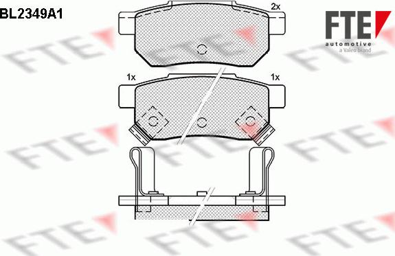 FTE BL2349A1 - Гальмівні колодки, дискові гальма autozip.com.ua