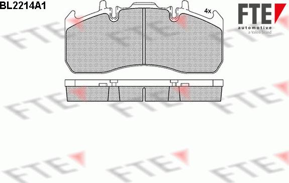 FTE BL2214A1 - Гальмівні колодки, дискові гальма autozip.com.ua