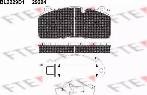 FTE BL2229D1 - Гальмівні колодки, дискові гальма autozip.com.ua