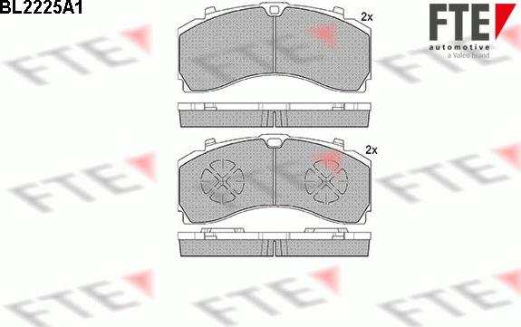 FTE BL2225A1 - Гальмівні колодки, дискові гальма autozip.com.ua