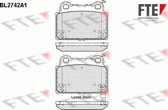 FTE BL2742A1 - Гальмівні колодки, дискові гальма autozip.com.ua