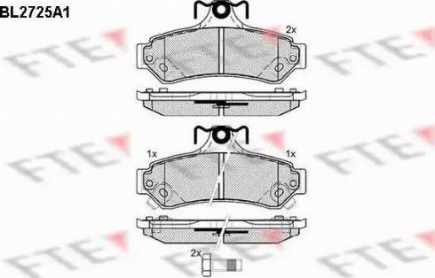 FTE BL2725A1 - Гальмівні колодки, дискові гальма autozip.com.ua