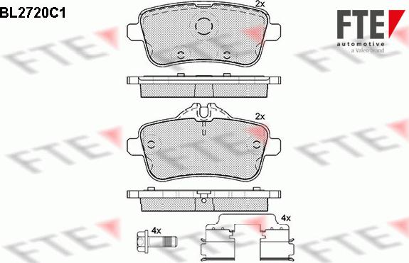 FTE BL2720C1 - Гальмівні колодки, дискові гальма autozip.com.ua