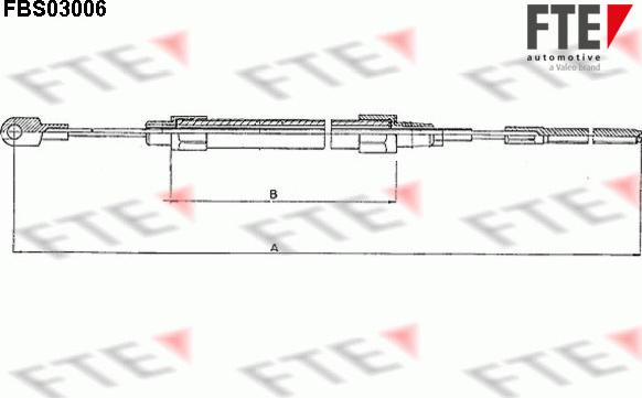 FTE FBS03006 - Трос, гальмівна система autozip.com.ua