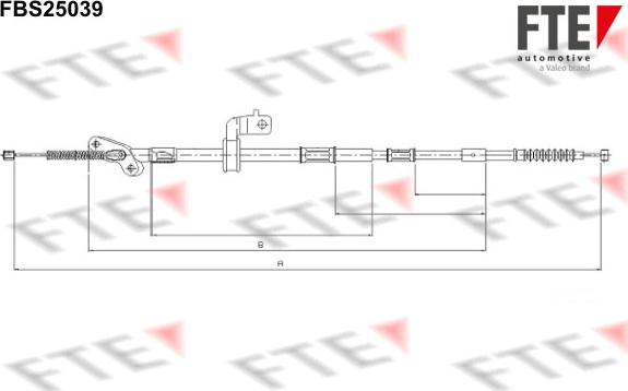 FTE FBS25039 - Трос, гальмівна система autozip.com.ua