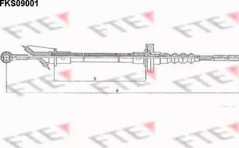 FTE FKS09001 - Трос, управління зчепленням autozip.com.ua