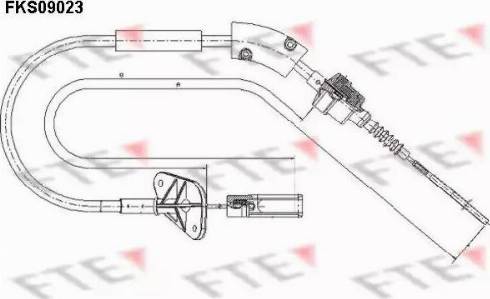 FTE FKS09023 - Трос, управління зчепленням autozip.com.ua