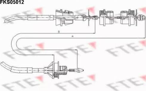 FTE FKS05012 - Трос, управління зчепленням autozip.com.ua