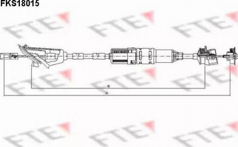 FTE FKS18015 - Трос, управління зчепленням autozip.com.ua