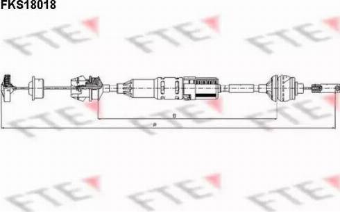 FTE FKS18018 - Трос, управління зчепленням autozip.com.ua