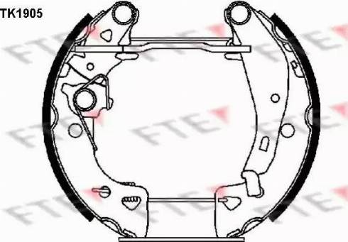 FTE TK1905 - Комплект гальм, барабанний механізм autozip.com.ua