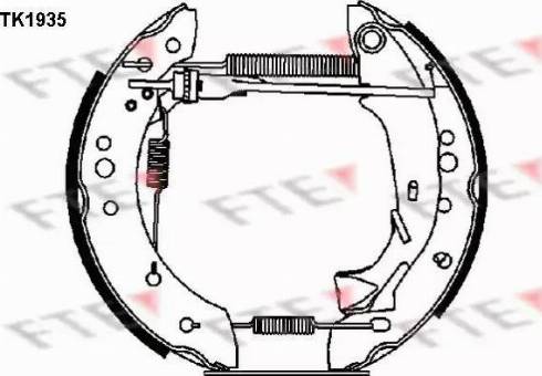 FTE TK1935 - Комплект гальм, барабанний механізм autozip.com.ua