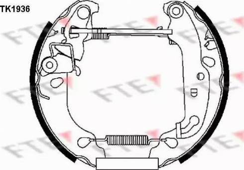 FTE TK1936 - Комплект гальм, барабанний механізм autozip.com.ua