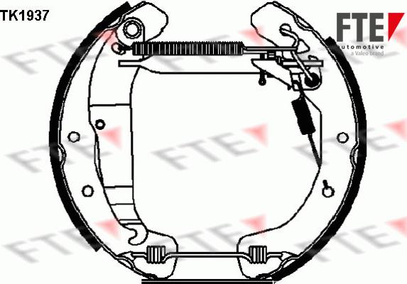 FTE TK1937 - Комплект гальм, барабанний механізм autozip.com.ua