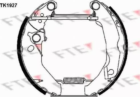 FTE TK1927 - Комплект гальм, барабанний механізм autozip.com.ua