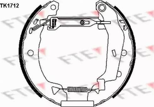 FTE TK1712 - Комплект гальм, барабанний механізм autozip.com.ua