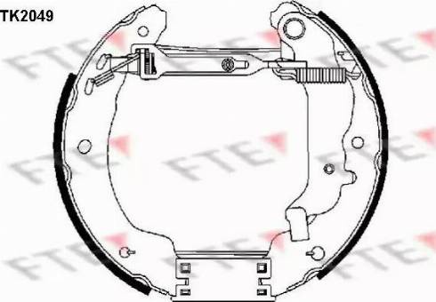 FTE TK2049 - Комплект гальм, барабанний механізм autozip.com.ua