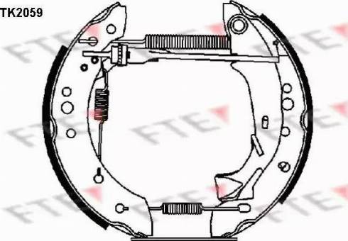 FTE TK2059 - Комплект гальм, барабанний механізм autozip.com.ua