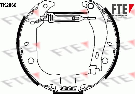 FTE TK2060 - Комплект гальм, барабанний механізм autozip.com.ua