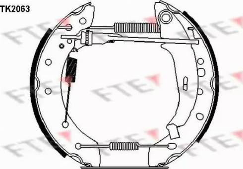FTE TK2063 - Комплект гальм, барабанний механізм autozip.com.ua